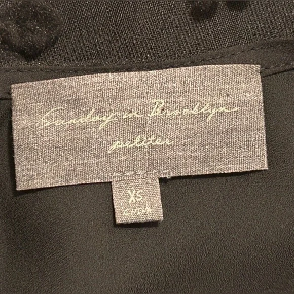 Anthropologie Sunday in Brooklyn Glenda Pom Swiss Dot A-line Black Dress - Picture 13 of 15